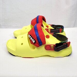 Crocs Utility Clogs w/ Zip Pouch Yellow Red Blue M6 W8 Adjustable Strap